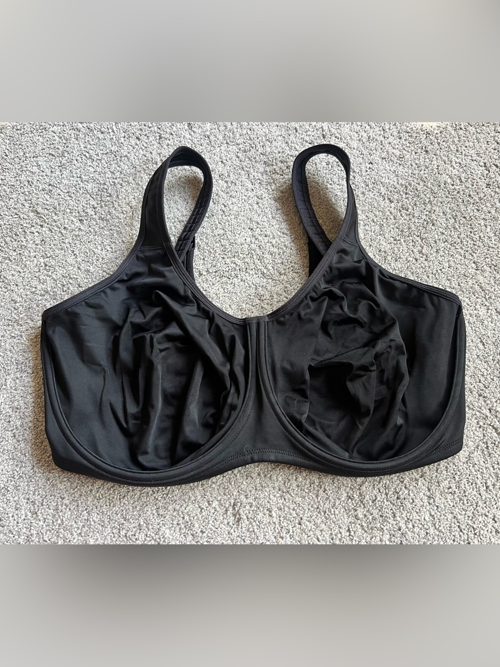 Syrokan Size 42F Black High Impact Underwire Sports Bra Full Coverage